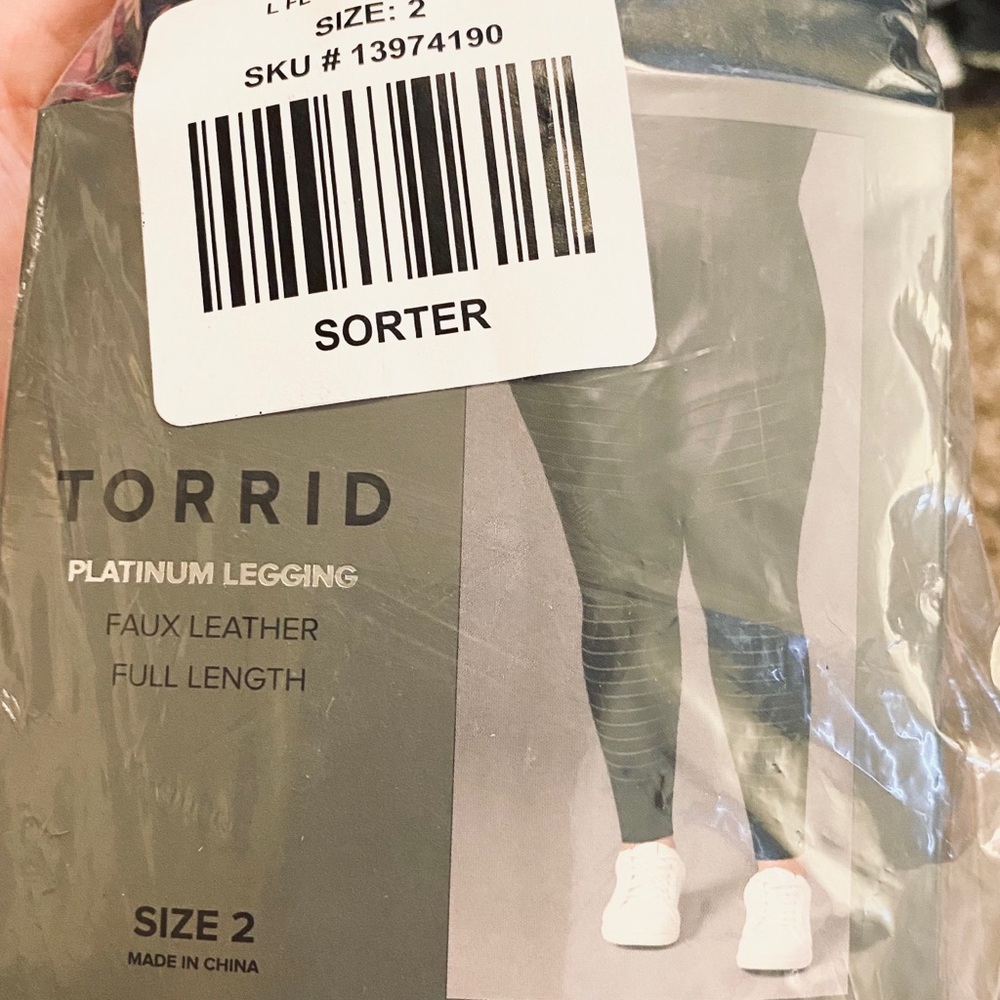 NWT TORRID Black Faux Leather Moto Leggings - Picture 7 of 11